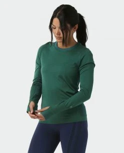 Stio Women's Basis® Seamless Tech Crew -STIO Sales W Full Range Seamless Crew Thicket Heather 2