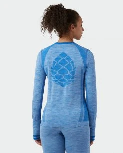 Stio Women's Basis® Seamless Tech Crew -STIO Sales W Full Range Seamless Crew Wind River Blue Heather 3