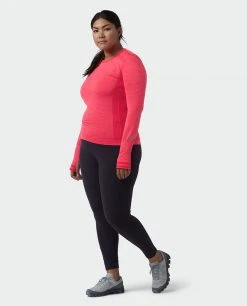 Stio Women's Basis® Seamless Tech Crew -STIO Sales W Full Range Tech Crew Pink Elation Alt 4