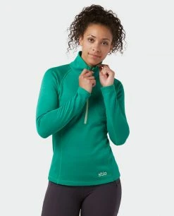 Stio Women's Gannett Peak Fleece Half Zip -STIO Sales W Gannett Peak Half Zip Greenery 2