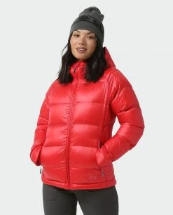 Stio Women's Hometown Down Hooded Jacket -STIO Sales W Hometown Down Hooded Jacket Risk Red 1