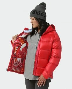 Stio Women's Hometown Down Hooded Jacket -STIO Sales W Hometown Down Hooded Jacket Risk Red 2