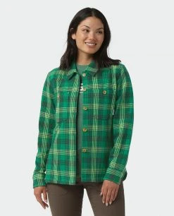 Stio Women's Hutkeeper Flannel Shirt -STIO Sales W Hutkeeper Flannel Shirt Herbage Plaid 1