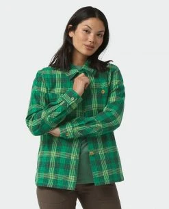 Stio Women's Hutkeeper Flannel Shirt -STIO Sales W Hutkeeper Flannel Shirt Herbage Plaid 2