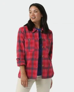Stio Women's Hutkeeper Flannel Shirt -STIO Sales W Hutkeeper Flannel Shirt Pink Elation Plaid 1
