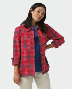 Stio Women's Hutkeeper Flannel Shirt -STIO Sales W Hutkeeper Flannel Shirt Pink Elation Plaid 2