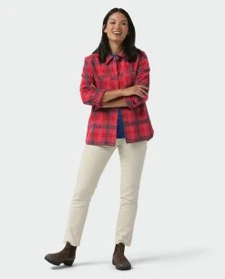 Stio Women's Hutkeeper Flannel Shirt -STIO Sales W Hutkeeper Flannel Shirt Pink Elation Plaid 4