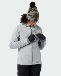 Stio Women's Millibar WINDSTOPPER® Hooded Jacket -STIO Sales W Millibar Windstopper Hooded Jacket Quiet Gray 9