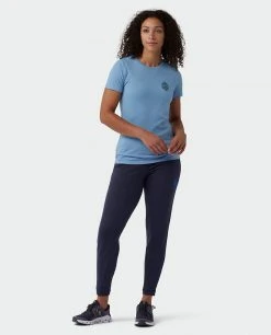 Stio Women's Pinecone Ripple Tee -STIO Sales W Pinecone Ripple Tee Light Blue Heather 3