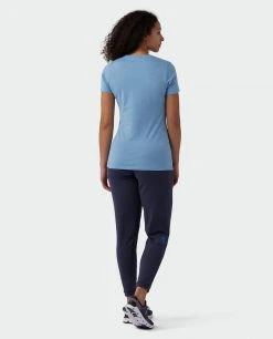 Stio Women's Pinecone Ripple Tee -STIO Sales W Pinecone Ripple Tee Light Blue Heather 4