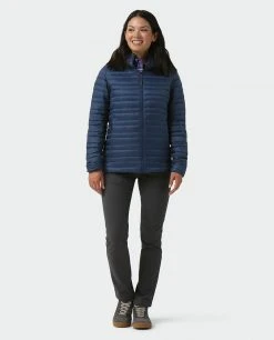 Stio Women's Pinion Down Hooded Jacket -STIO Sales W Pinion Down Hooded Jacket Mountain Shadow 4