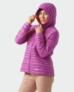 Stio Women's Pinion Down Hooded Jacket -STIO Sales W Pinion Down Hooded Jacket Ripe Berry 5 Top