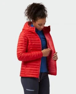 Stio Women's Pinion Down Hooded Jacket -STIO Sales W Pinion Down Hooded Jacket Risk Red 3
