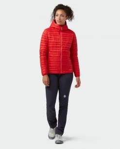 Stio Women's Pinion Down Hooded Jacket -STIO Sales W Pinion Down Hooded Jacket Risk Red 6