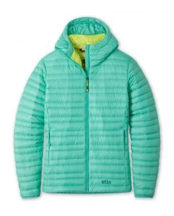 Stio Women's Pinion Down Hooded Jacket -STIO Sales W Pinion Down Hooded Jacket Turquoise Rest