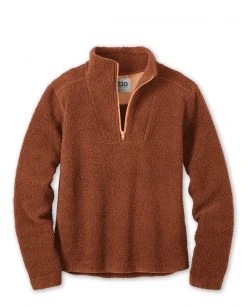 Stio Women's Rawlins Shearling Fleece Half Zip -STIO Sales W Rawlins Fleece Half Zip Maple Brown