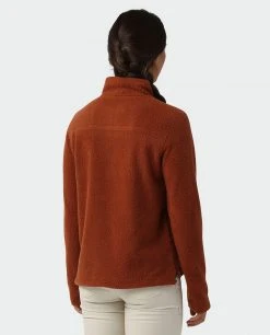 Stio Women's Rawlins Shearling Fleece Half Zip -STIO Sales W Rawlins Shearling Fleece Half Zip Maple Brown 2