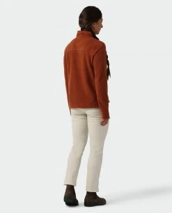 Stio Women's Rawlins Shearling Fleece Half Zip -STIO Sales W Rawlins Shearling Fleece Half Zip Maple Brown 4