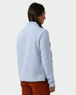 Stio Women's Rawlins Shearling Fleece Half Zip -STIO Sales W Rawlins Shearling Fleece Half Zip Wind River Blue 2