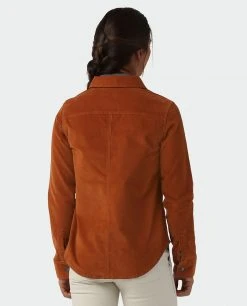 Stio Women's Saratoga Cord Shirt -STIO Sales W Saratoga Cord Shirt Maple Brown 3