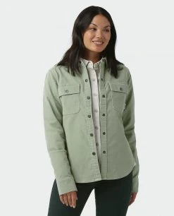 Stio Women's Saratoga Cord Shirt -STIO Sales W Saratoga Cord Shirt Sage Flats 1