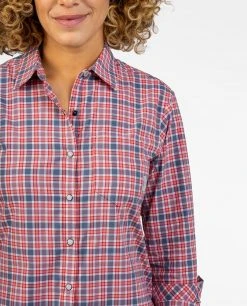 Stio Women's Sidley Shirt -STIO Sales W Sidley Shirt Meadowsweet Plaid 5