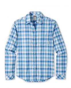 Stio Women's Sidley Shirt -STIO Sales W Sidley Shirt Rapid Blue Plaid