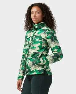 Stio Women's Skycrest Insulated Snap Shirt -STIO Sales W Skycrest Snap Shirt Honey Dew Camo 3