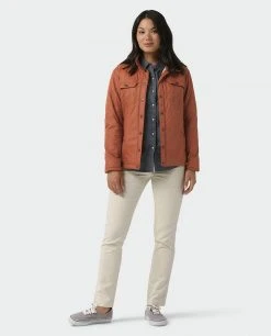 Stio Women's Skycrest Insulated Snap Shirt -STIO Sales W Skycrest Snap Shirt Maple Brown 3