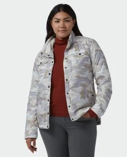 Stio Women's Skycrest Insulated Snap Shirt -STIO Sales W Skycrest Snap Shirt Powder Fox Camo Alt 1