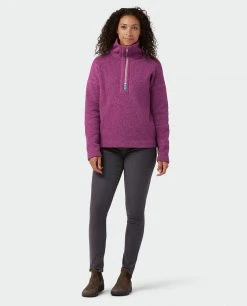 Stio Women's Sweetwater Fleece Half Zip -STIO Sales W Sweetwater Fleece Half Zip Backyard Berry 4