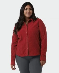 Stio Women's Thermop Fleece Snap Shirt 43 Stio Women's Thermop Fleece Snap Shirt -STIO Sales W Thermop Roasted Beet Alt 1
