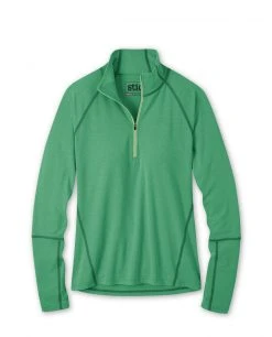 Stio Women's Tipton Tech Half Zip -STIO Sales W Tipton Half Zip Back Up Greenery Heather