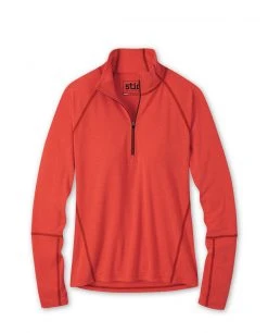 Stio Women's Tipton Tech Half Zip -STIO Sales W Tipton Half Zip Risk Red Heather