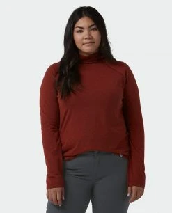 Stio Women's Tipton Tech Turtleneck -STIO Sales W Tipton Turtle Neck Roasted Beet Heather Alt 1