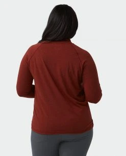 Stio Women's Tipton Tech Turtleneck -STIO Sales W Tipton Turtle Neck Roasted Beet Heather Alt 3