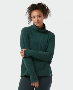 Stio Women's Turpin Fleece Funnel Neck -STIO Sales W Turpin Fleece Funnel Neck Treeline Green Heather 1