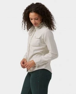 Stio Women's Willow Midweight Flannel Shirt -STIO Sales W Willow Midweight Flannel Shirt Bone White Heather 1