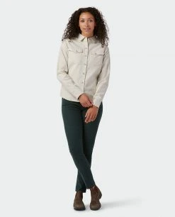 Stio Women's Willow Midweight Flannel Shirt -STIO Sales W Willow Midweight Flannel Shirt Bone White Heather 4